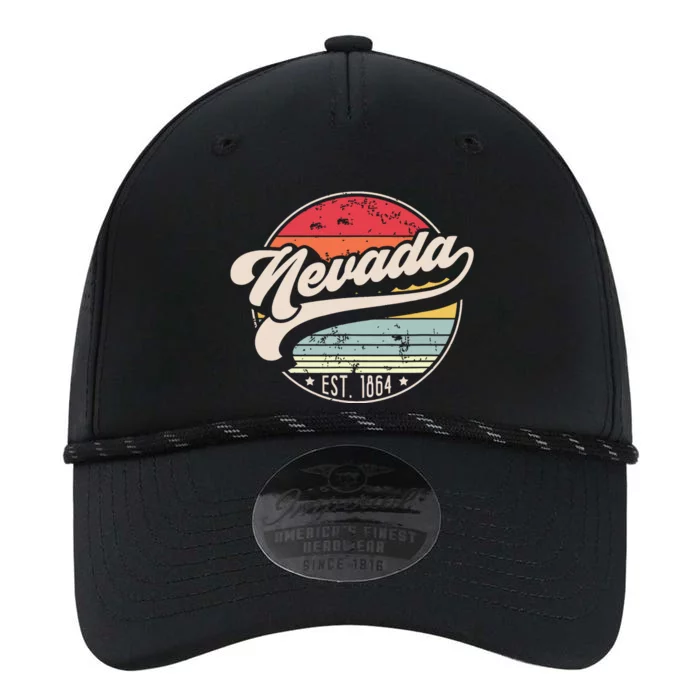 Retro Nevada Home State Nv Cool 70s Style Sunset Performance The Dyno Cap