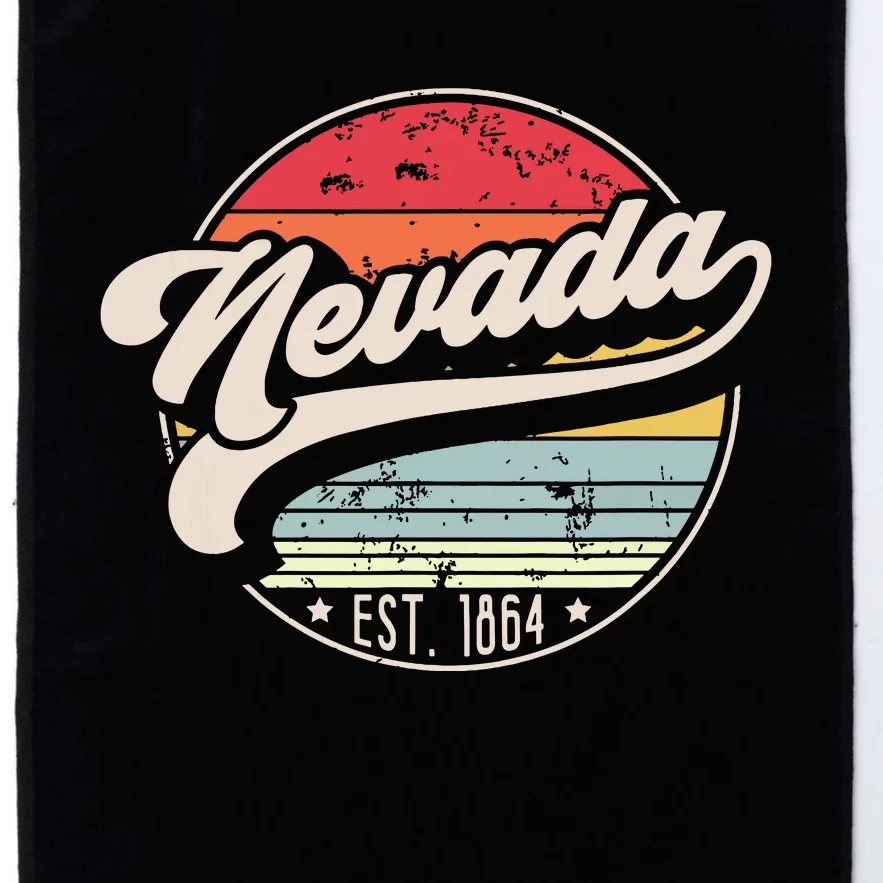 Retro Nevada Home State Nv Cool 70s Style Sunset Platinum Collection Golf Towel