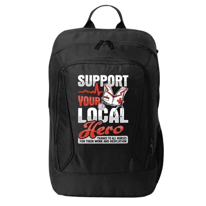 Rn Nurse Hero Design For Registered Nurse Support Gift City Backpack