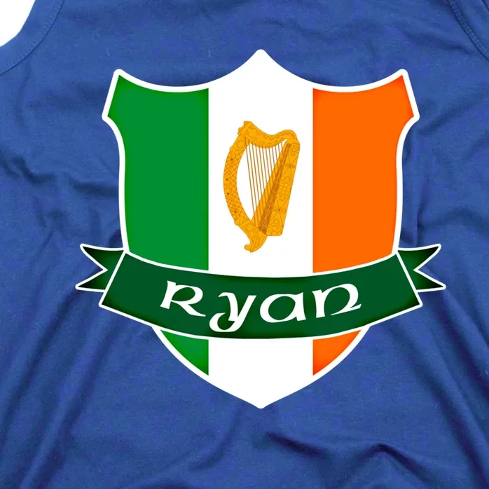 Ryan Name Irish Gift Irish Flag Harp Crest Tank Top