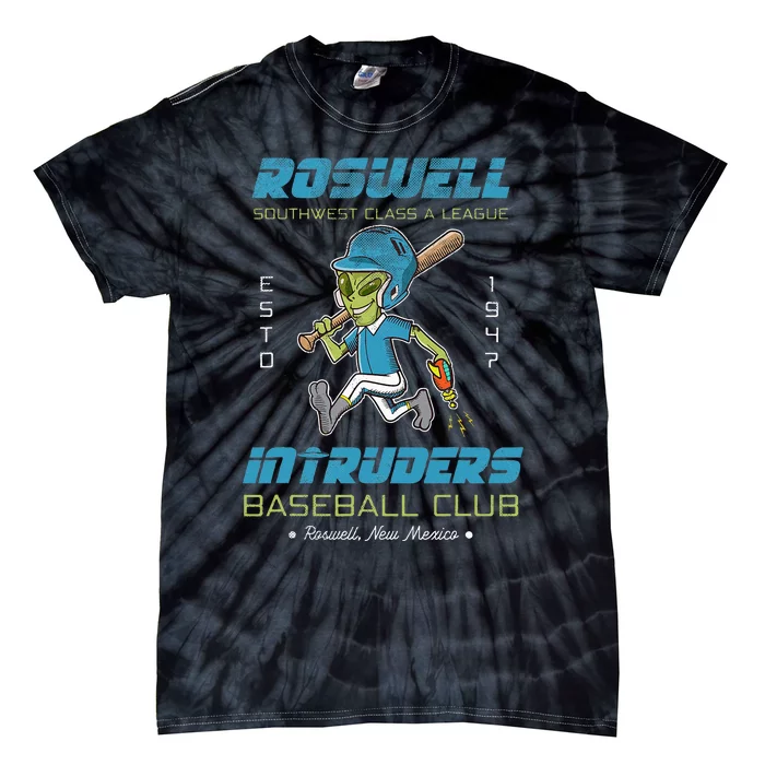 Roswell NM Intruders Minor League Retro Baseball Team Tie-Dye T-Shirt