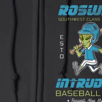 Roswell NM Intruders Minor League Retro Baseball Team Full Zip Hoodie