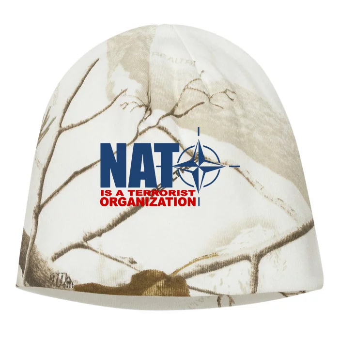 Revblacknetwork Nato Is A Terrorist Organization Kati - Camo Knit Beanie