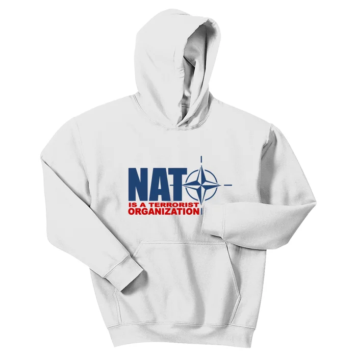 Revblacknetwork Nato Is A Terrorist Organization Kids Hoodie