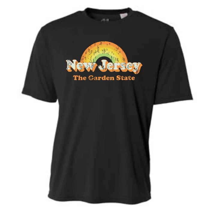 Retro New Jersey Vintage 70s Nj Rainbow Cooling Performance Crew T-Shirt