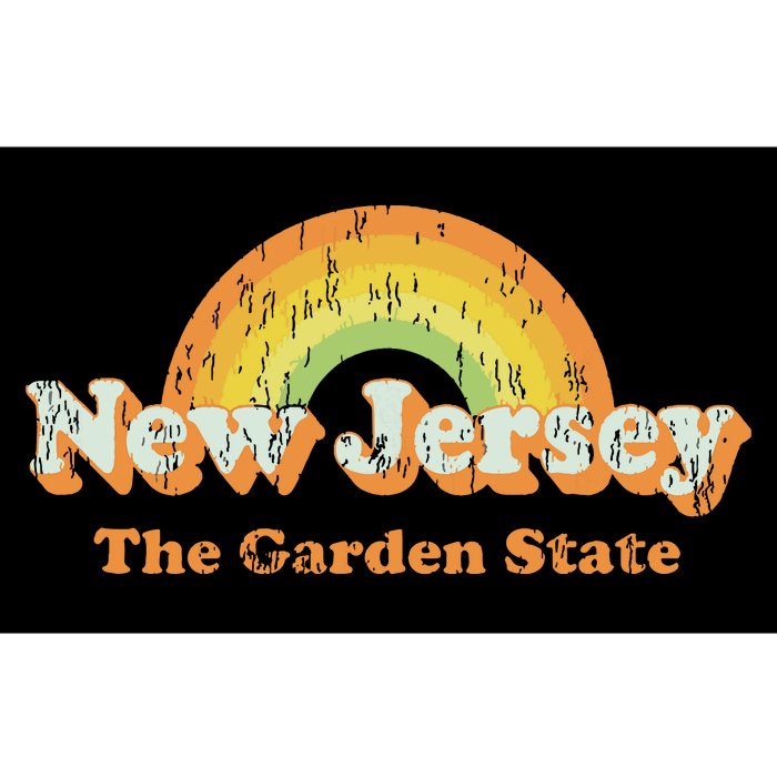 Retro New Jersey Vintage 70s Nj Rainbow Bumper Sticker