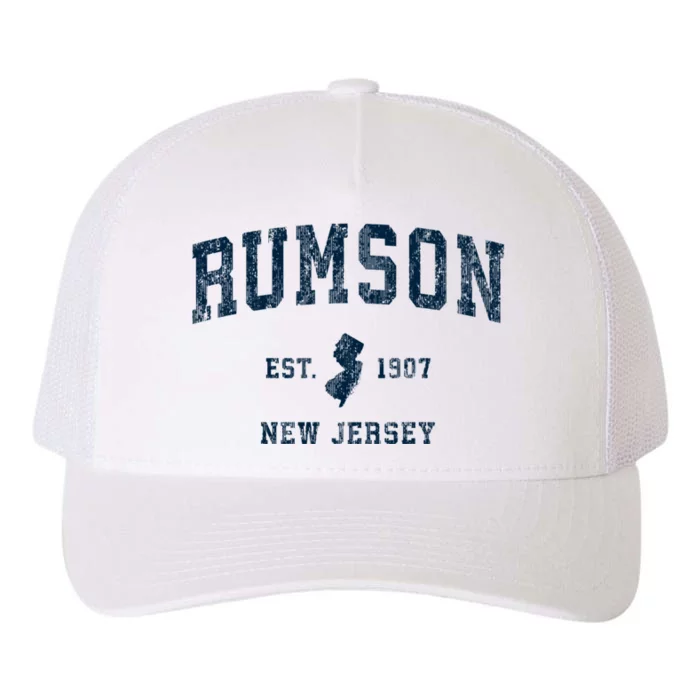 Rumson New Jersey Nj Vintage Sports Yupoong Adult 5-Panel Trucker Hat