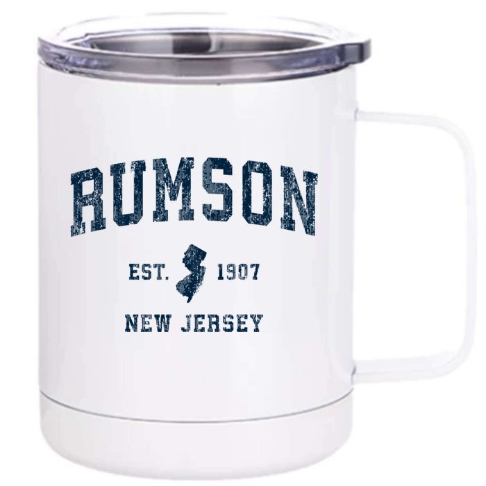 Rumson New Jersey Nj Vintage Sports Front & Back 12oz Stainless Steel Tumbler Cup