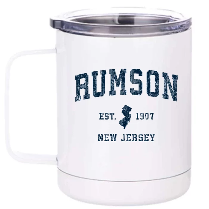 Rumson New Jersey Nj Vintage Sports Front & Back 12oz Stainless Steel Tumbler Cup