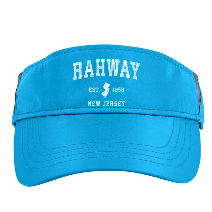 Rahway New Jersey Nj Vintage Athletic Sports Adult Drive Performance Visor