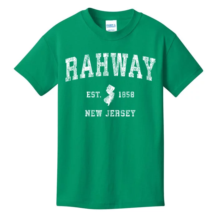 Rahway New Jersey Nj Vintage Athletic Sports Kids T-Shirt