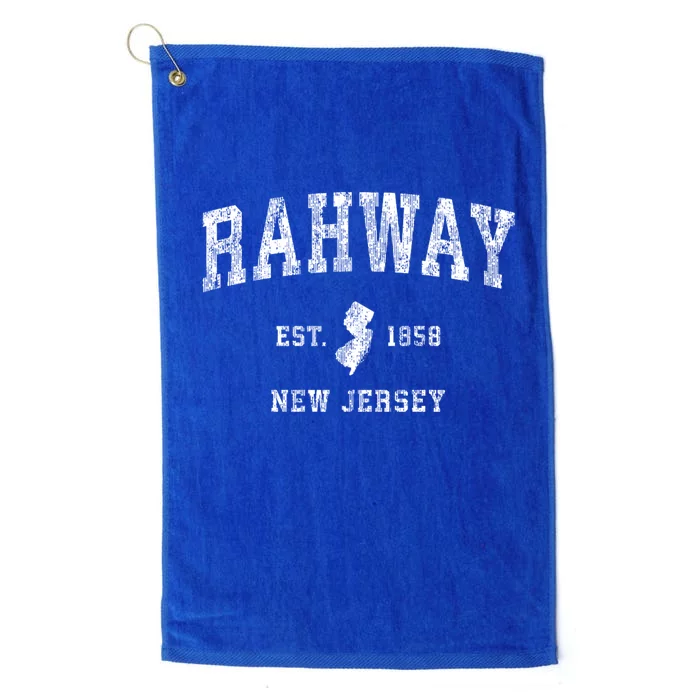 Rahway New Jersey Nj Vintage Athletic Sports Platinum Collection Golf Towel