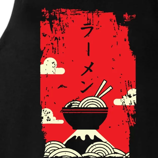 Ramen Noodles Japanese Art Ladies Tri-Blend Wicking Tank