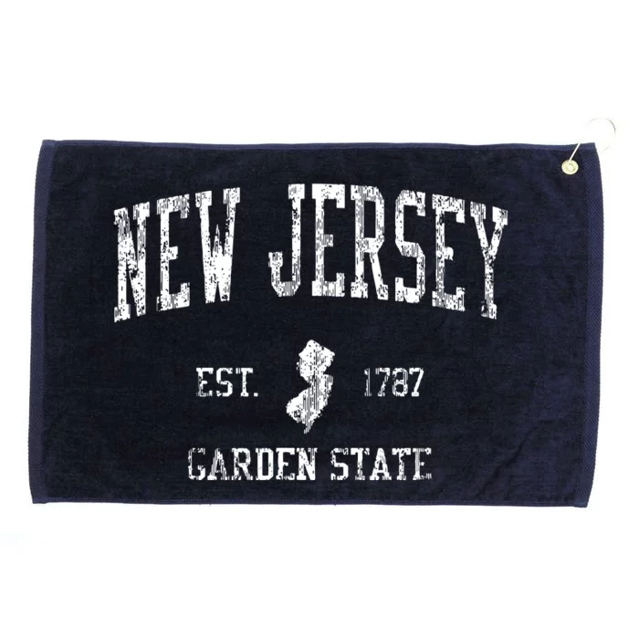 Retro New Jersey Nj T Vintage Sports Design Grommeted Golf Towel