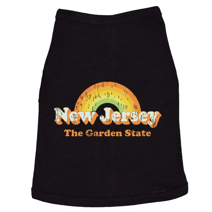 Retro New Jersey T Vintage 70s Nj Rainbow Design Doggie Tank