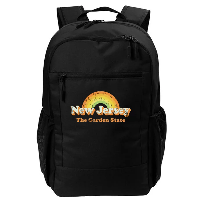 Retro New Jersey T Vintage 70s Nj Rainbow Design Daily Commute Backpack