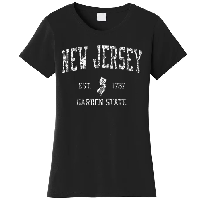 Retro New Jersey Nj T Vintage Sports Women's T-Shirt