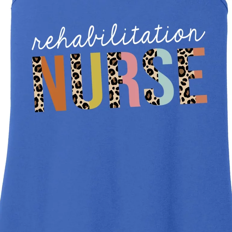 Rehab Nurse Life Leopard Print Rn Registered Nursing Cute Gift Ladies Essential Tank