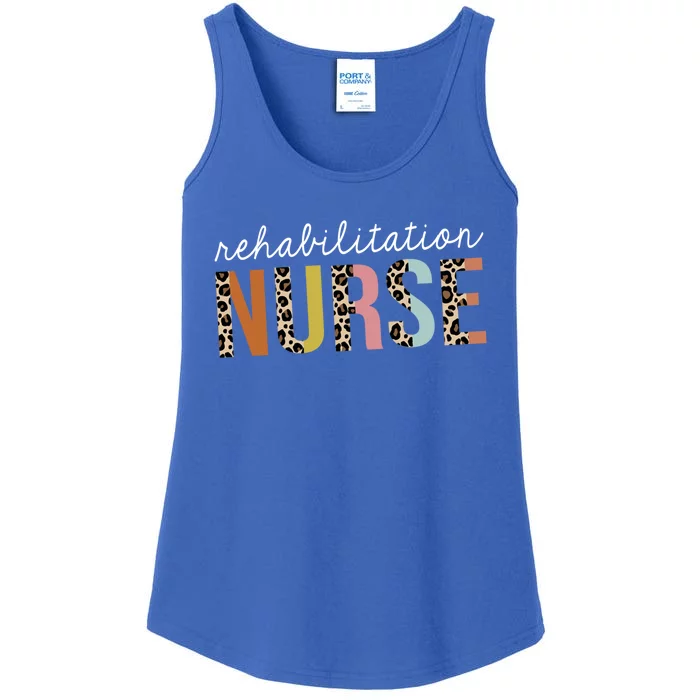 Rehab Nurse Life Leopard Print Rn Registered Nursing Cute Gift Ladies Essential Tank