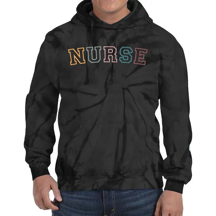 Retro Nurse Life For Registered Nurse Nurses Day Tie Dye Hoodie