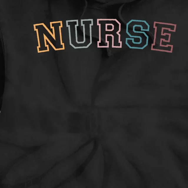 Retro Nurse Life For Registered Nurse Nurses Day Tie Dye Hoodie