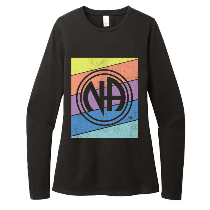 Retro Na Logo Distressed Narcotics Anonymous Na Aa Funny Gift Great Gift Womens CVC Long Sleeve Shirt