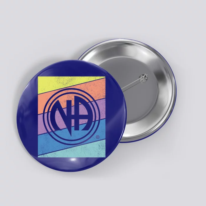 Retro Na Logo Distressed Narcotics Anonymous Na Aa Funny Gift Great Gift Button