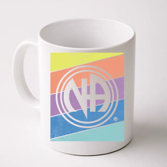 Retro Na Logo Distressed Narcotics Anonymous Na Aa Funny Gift Great Gift Front & Back Coffee Mug