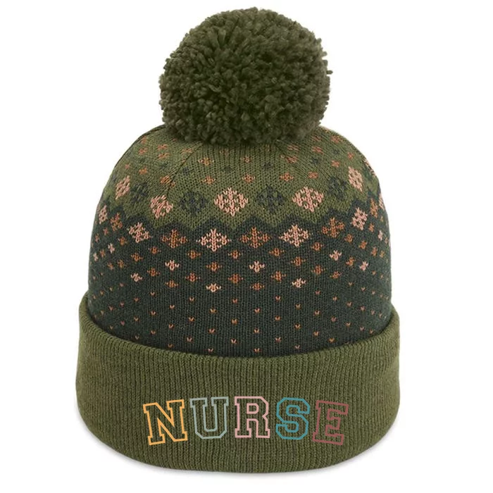 Retro Nurse Life for Registered Nurse Tee Nurse's Day The Baniff Cuffed Pom Beanie