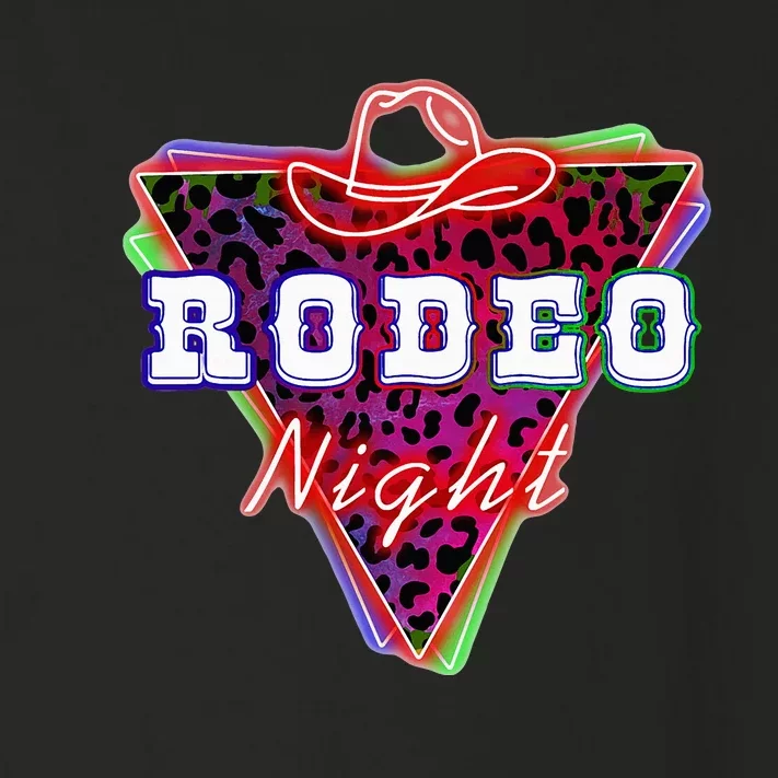 Rodeo Night Leopard Neon Cowboy Hat Toddler Long Sleeve Shirt