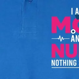 Rn Nurse Lovers I Am A Mom And A Nurse Nothing Scares Me Gift Softstyle Adult Sport Polo