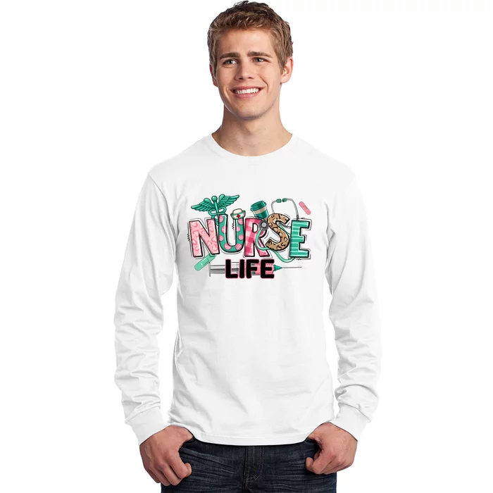 Retro Nurse Life Medical School Long Sleeve Shirt