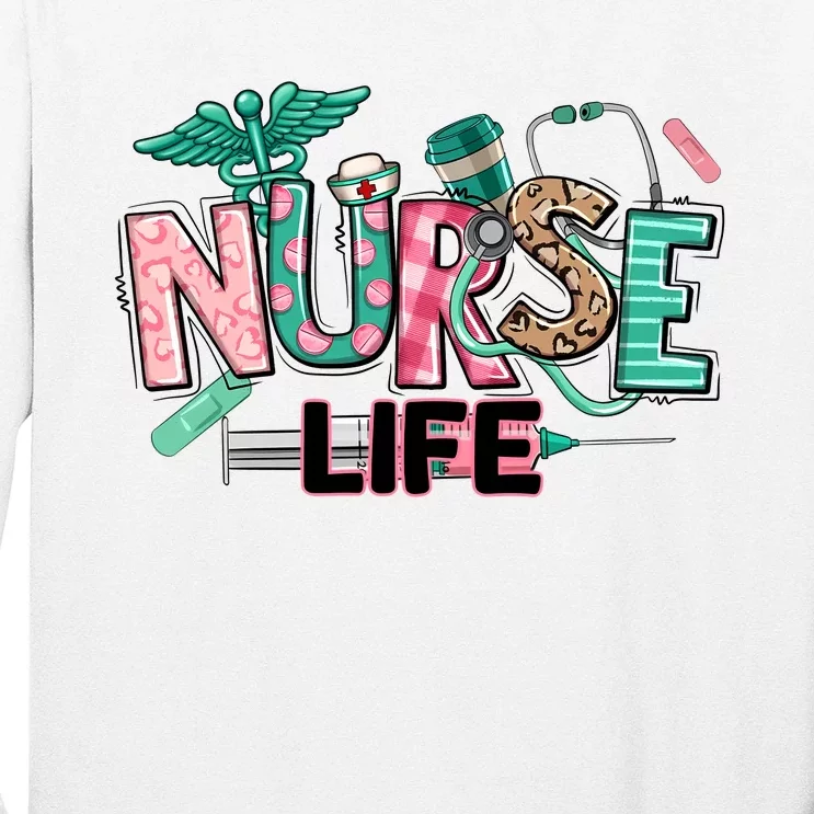 Retro Nurse Life Medical School Long Sleeve Shirt