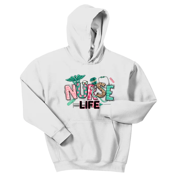 Retro Nurse Life Medical School Kids Hoodie