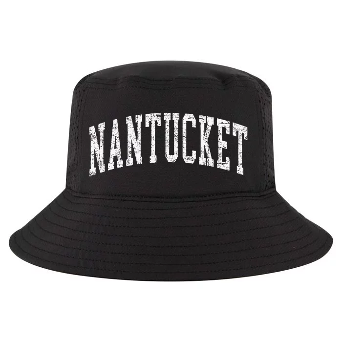 Retro Nantucket Massachusetts Beach Vacation Souvenir Cool Comfort Performance Bucket Hat