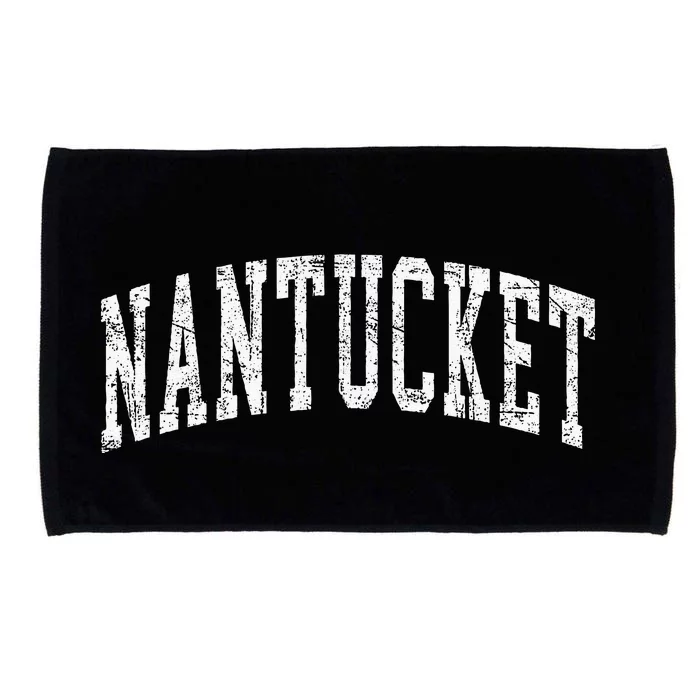 Retro Nantucket Massachusetts Beach Vacation Souvenir Microfiber Hand Towel