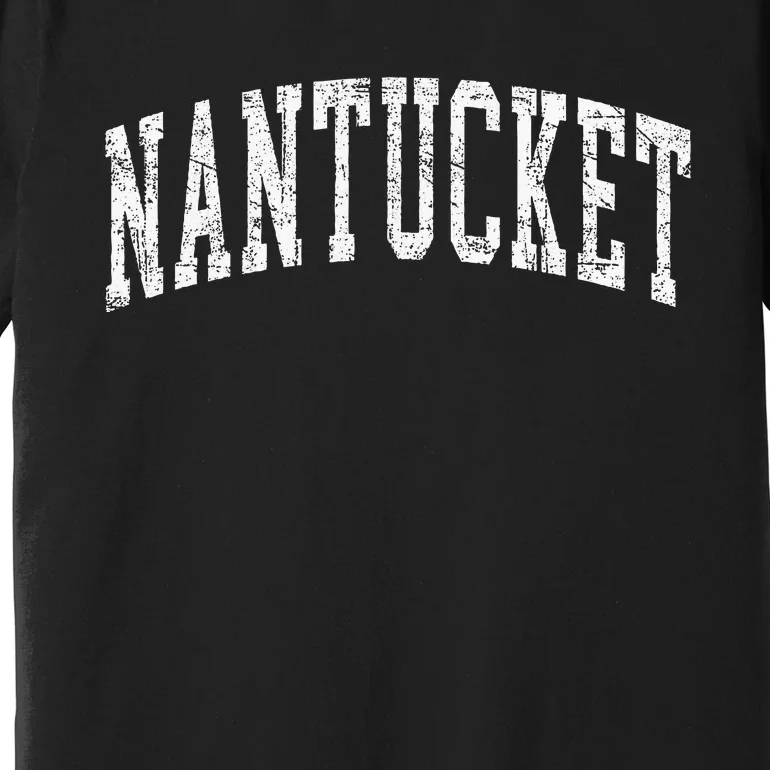 Retro Nantucket Massachusetts Beach Vacation Souvenir Premium T-Shirt