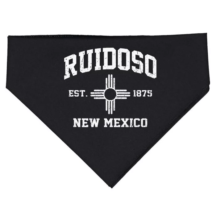 Ruidoso New Mexico NM Vintage State Athletic Style USA-Made Doggie Bandana