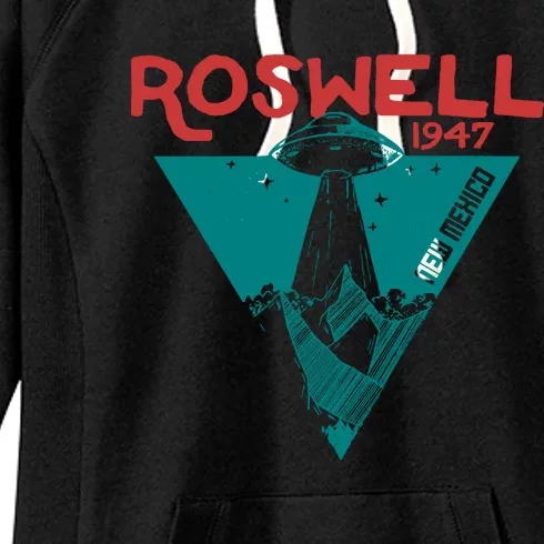 Roswell New Mexico 1947 Ufo Beam Flying Saucer Abduction Women's Fleece Hoodie