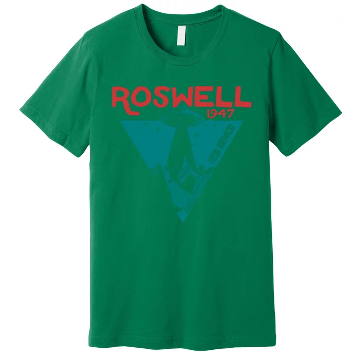 Roswell New Mexico 1947 Ufo Beam Flying Saucer Abduction Premium T-Shirt