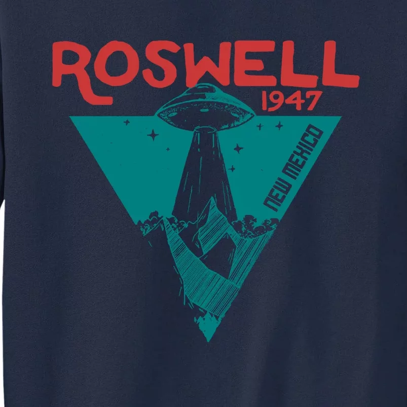 Roswell New Mexico 1947 Ufo Beam Flying Saucer Abduction Tall Sweatshirt