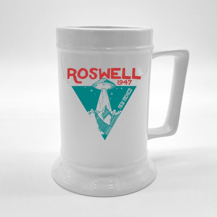 Roswell New Mexico 1947 Ufo Beam Flying Saucer Abduction Front & Back Beer Stein