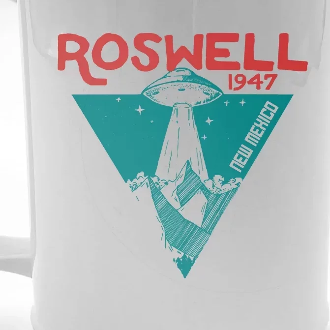 Roswell New Mexico 1947 Ufo Beam Flying Saucer Abduction Front & Back Beer Stein