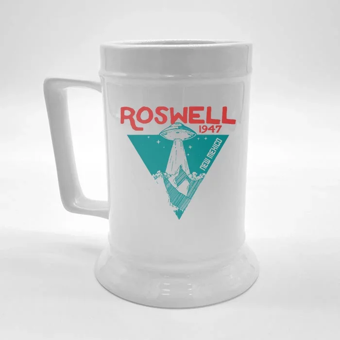 Roswell New Mexico 1947 Ufo Beam Flying Saucer Abduction Front & Back Beer Stein