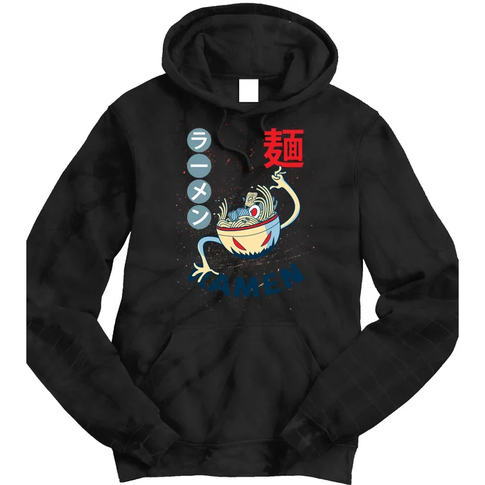 Ramen Noodles Monster Bowl Tie Dye Hoodie