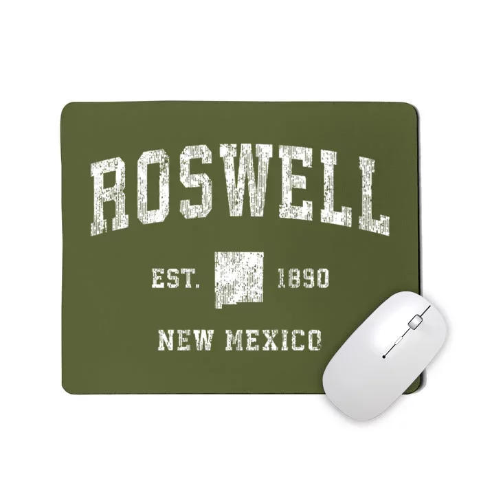 Roswell New Mexico Nm Vintage Athletic Sports Mousepad