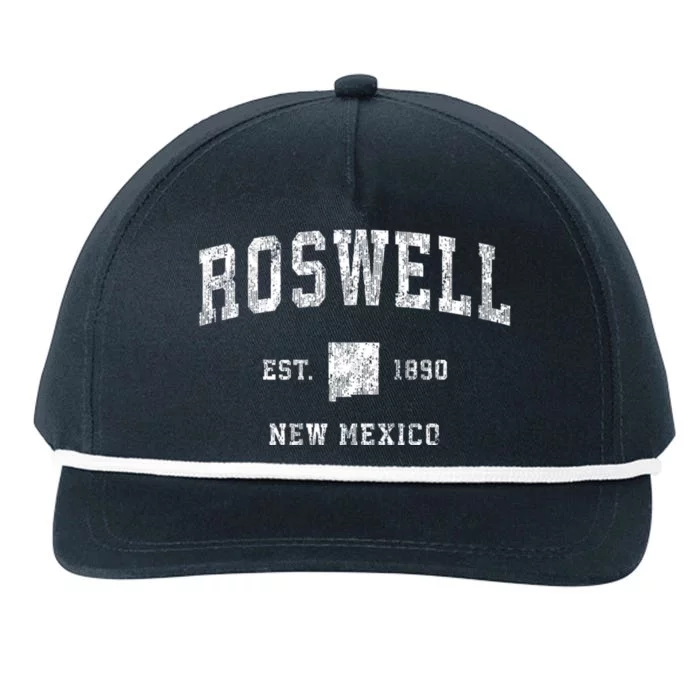 Roswell New Mexico Nm Vintage Athletic Sports Snapback Five-Panel Rope Hat