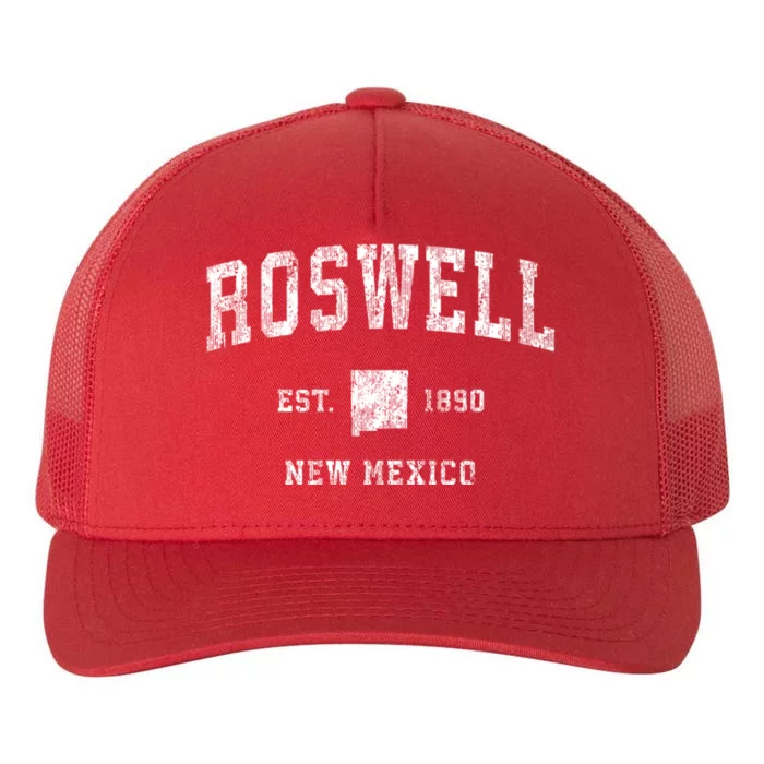 Roswell New Mexico Nm Vintage Athletic Sports Yupoong Adult 5-Panel Trucker Hat