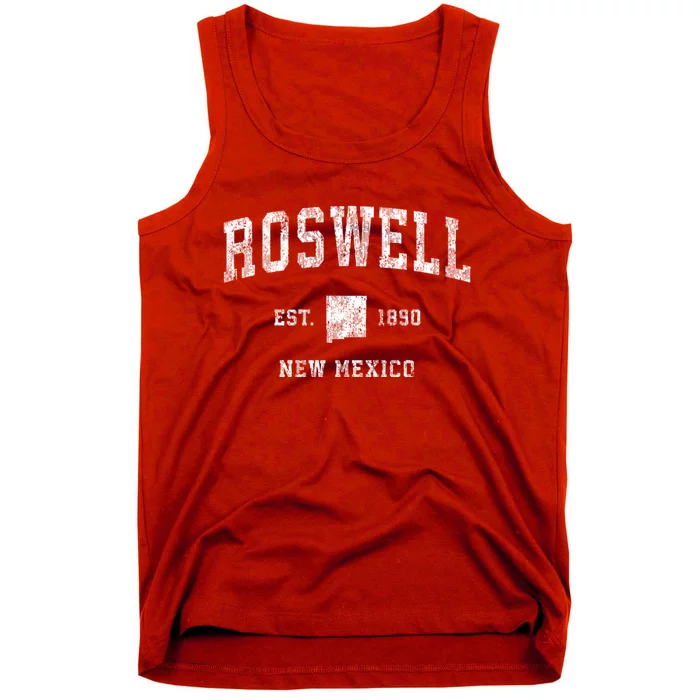 Roswell New Mexico Nm Vintage Athletic Sports Tank Top