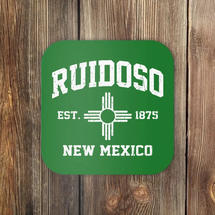 Ruidoso New Mexico NM Vintage State Athletic Style Coaster